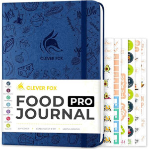 Food Journal Pro – Diet & Wellness Planner for Women & Men – Weight Loss Diary with Calorie Tracker – Food Log for Tracking Meals, Exercise & Weightloss - Undated, 7" x 10" Mystic Blue