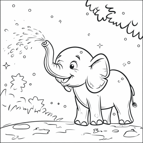 Adorable Animals Simple Designs for Bold Stress-Free Coloring